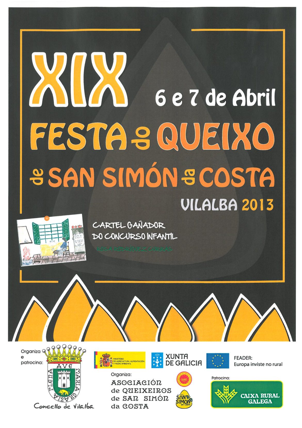 cartel festa do queixo san simon da costa 2013
