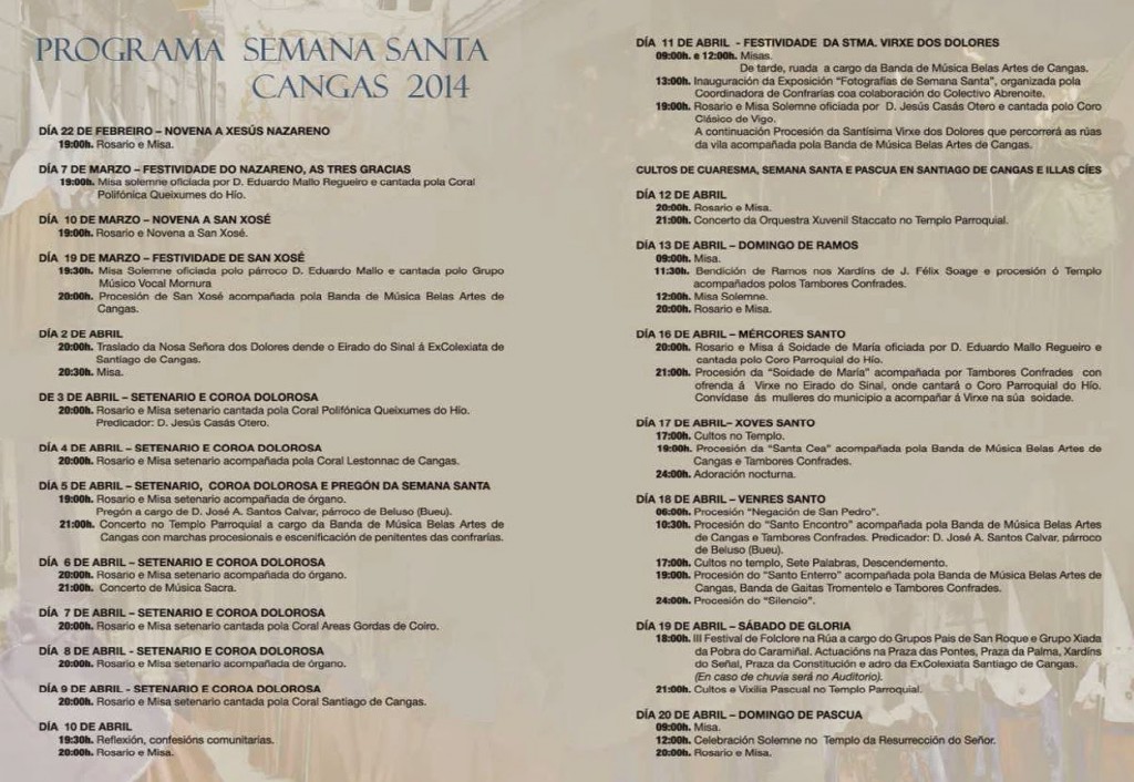 programa semana santa cangas